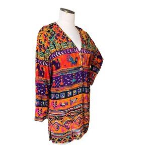 VTG 80s Anthony Mark Hankins Art-to-Wear Button Down Tunic Dress Sz 8 #97L